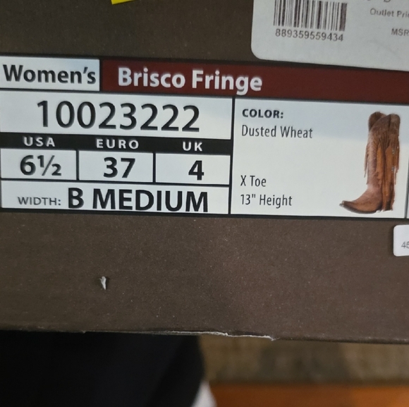 Ariat Women's Brisco Fringe Heeled Boots - Dusted Wheat